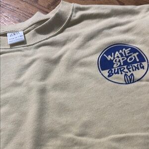 Zara Kids Yellow Surfing Sweatshirt